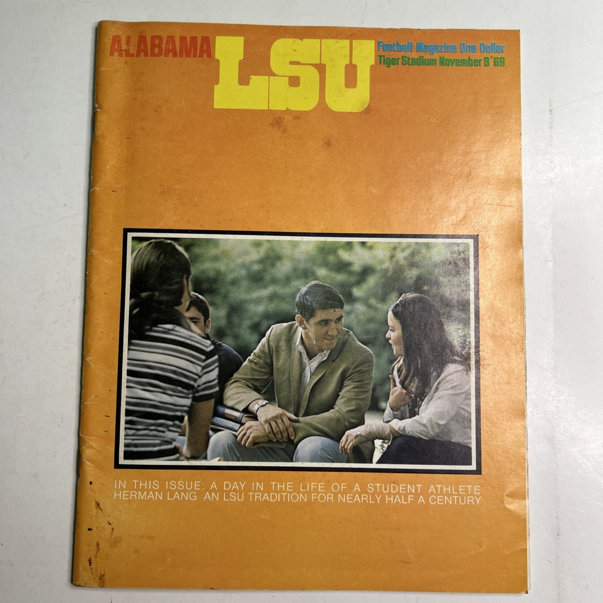 LSU vs Alabama Football Magazine Program November 1969 Issue