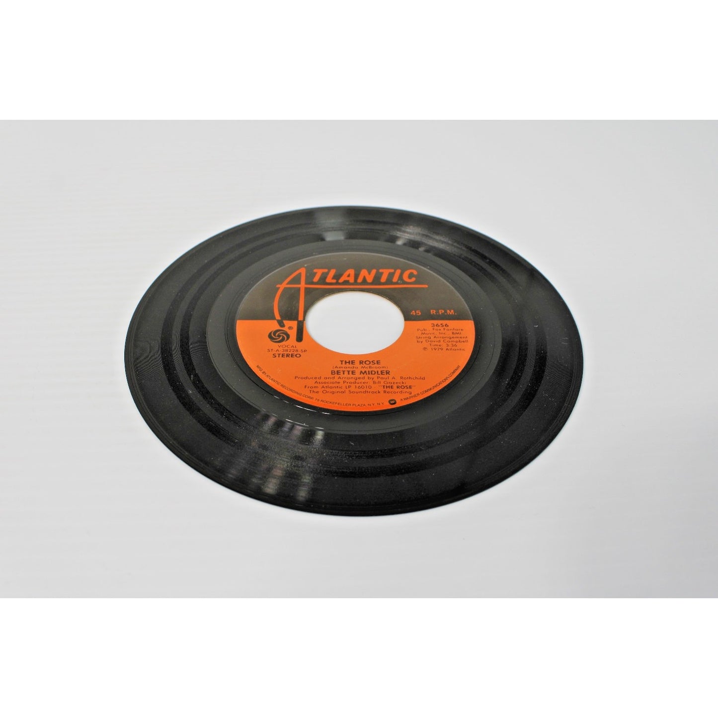 Bette Midler- 7" 45 RPM Single w/ Sleeve- The Rose, Stay With Me- NM/ VG+