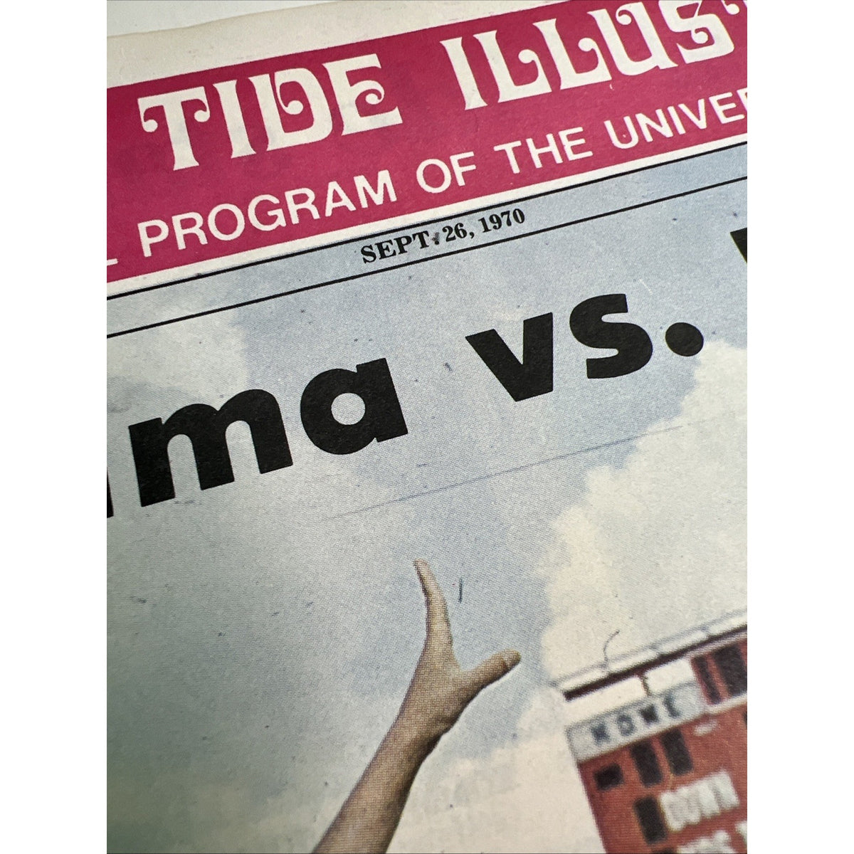 CRIMSON TIDE ILLUSTRATED Sept. 26, 1970 ALABAMA vs FLORIDA Football Program