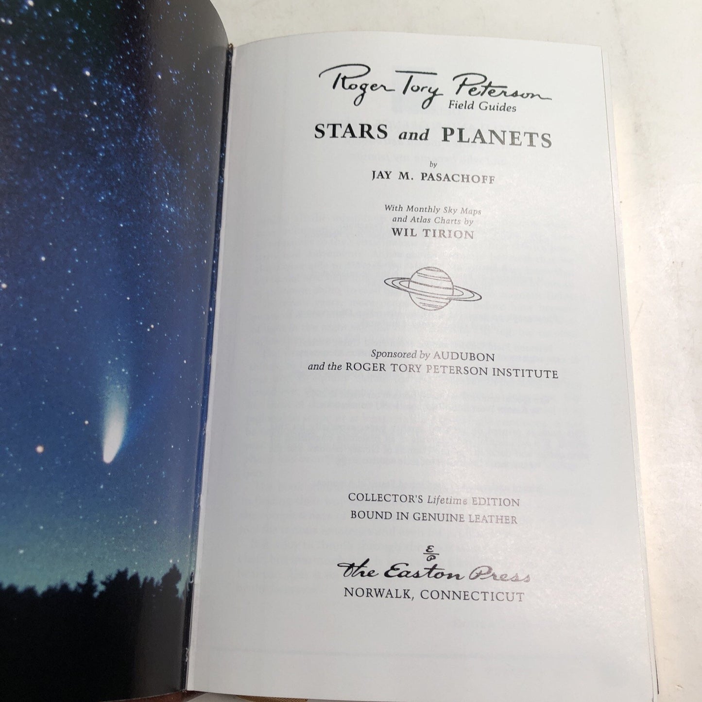 Roger Tory Peterson Field Guides: STARS AND PLANETS HC Leather Bound Bookplate