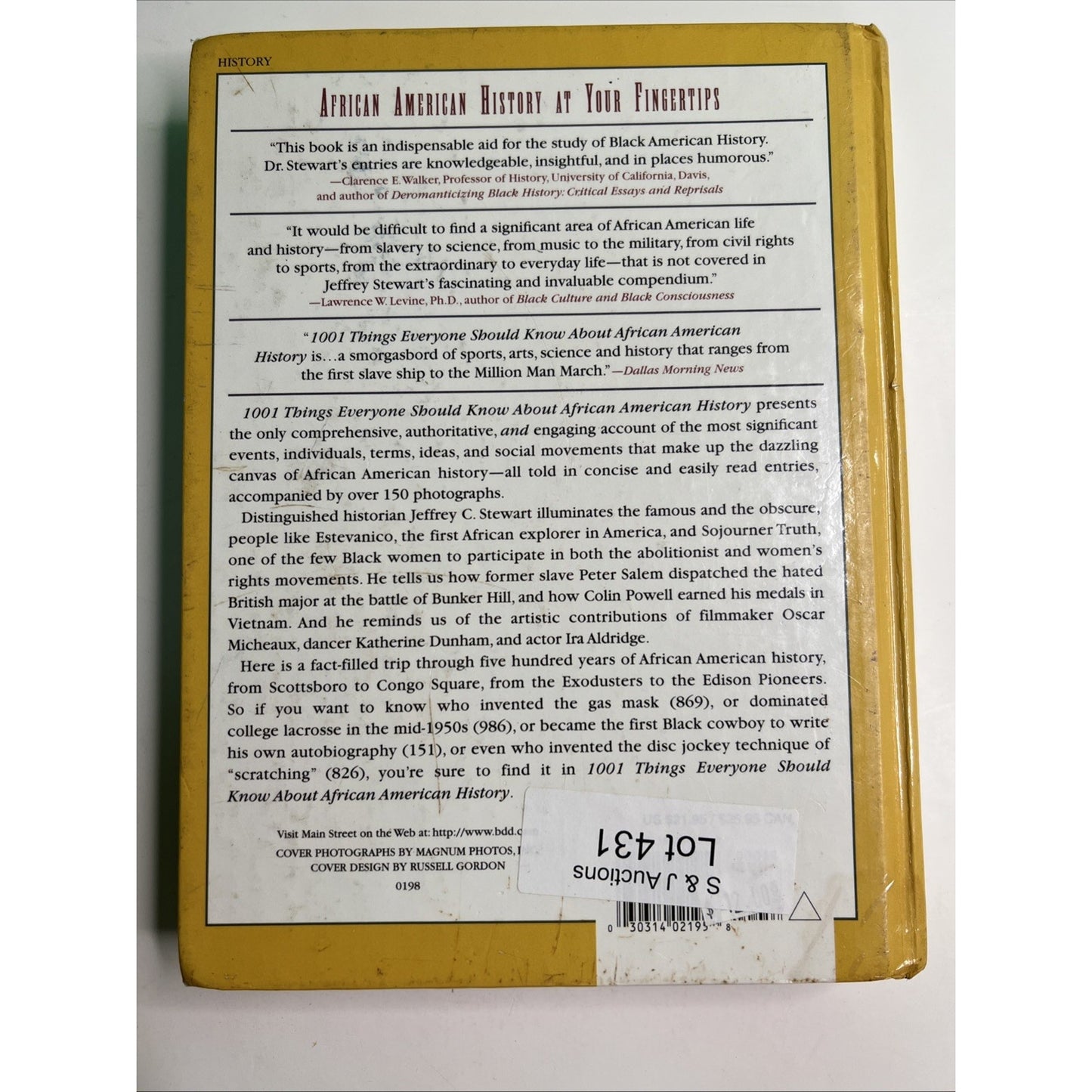 1001 Things Everyone Should Know About African American History By Stewart HC
