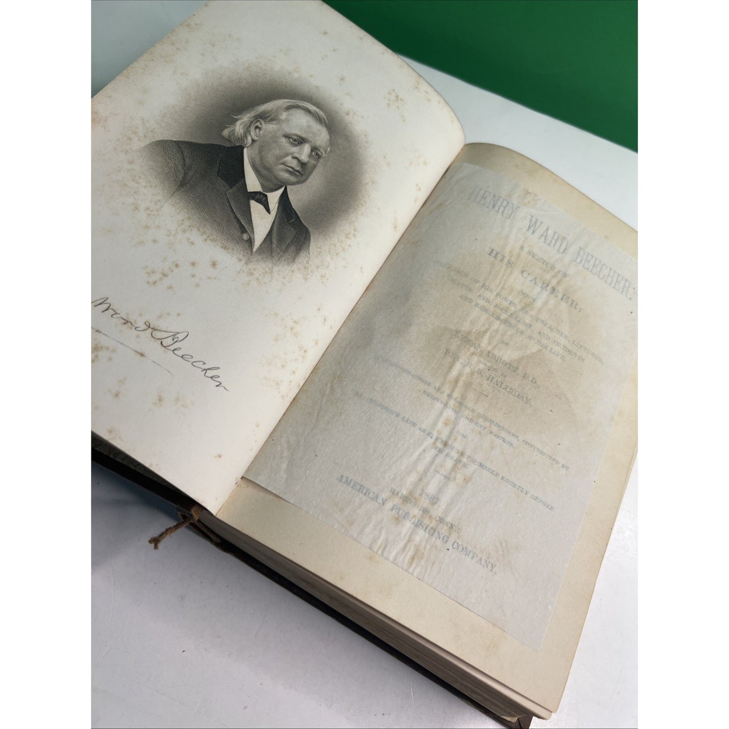 1887 Life Of Henry Ward Beecher by Abbott & Halliday HC Illustrated