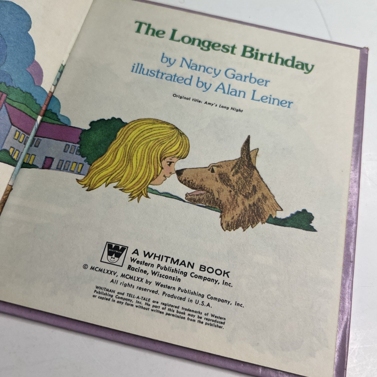 The Longest Birthday Whitman Tell-a-Tale Book Nancy Garber Vintage