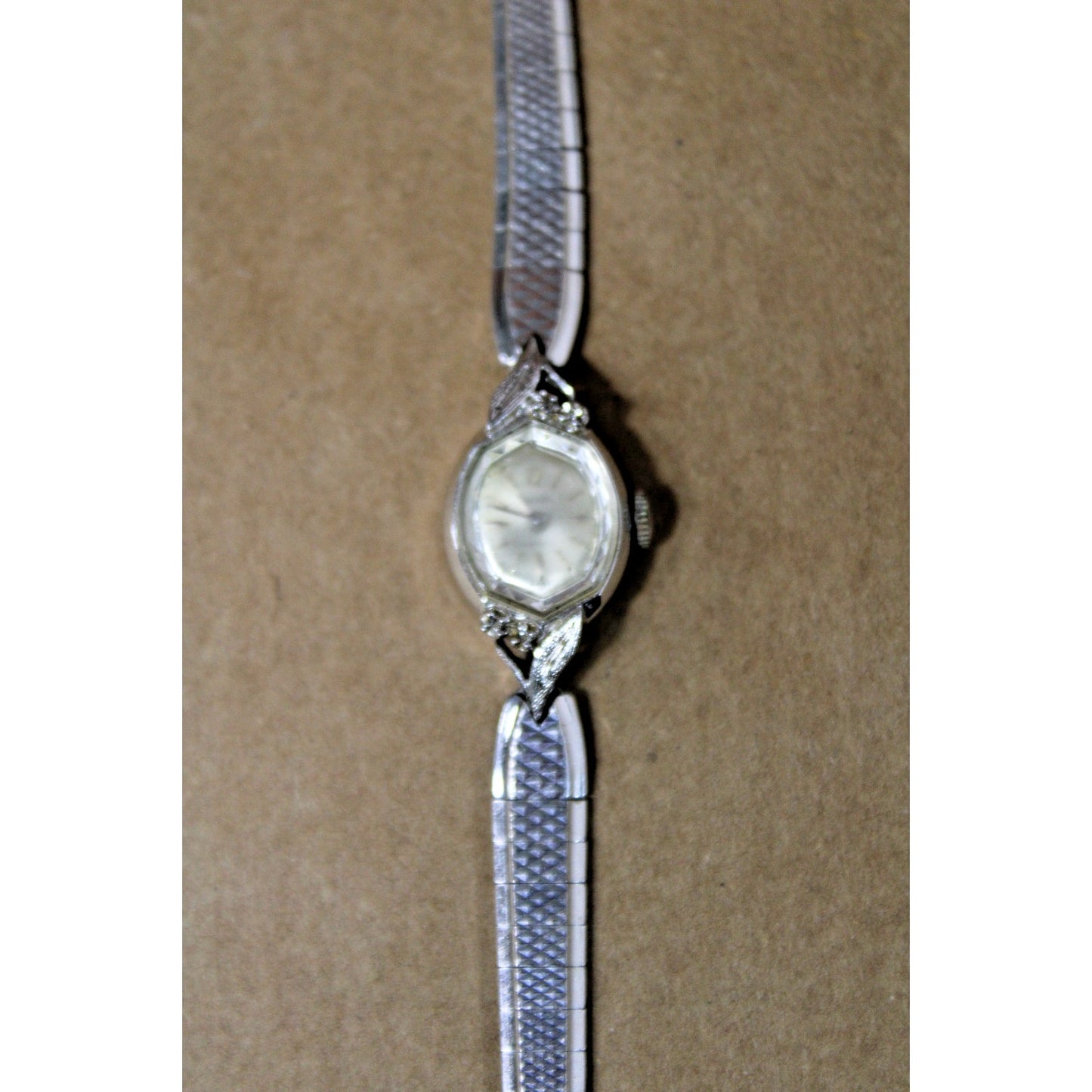 Vintage 1950s Ladies Gruen Bracelet Watch with Diamond Accents for Parts/ Repair