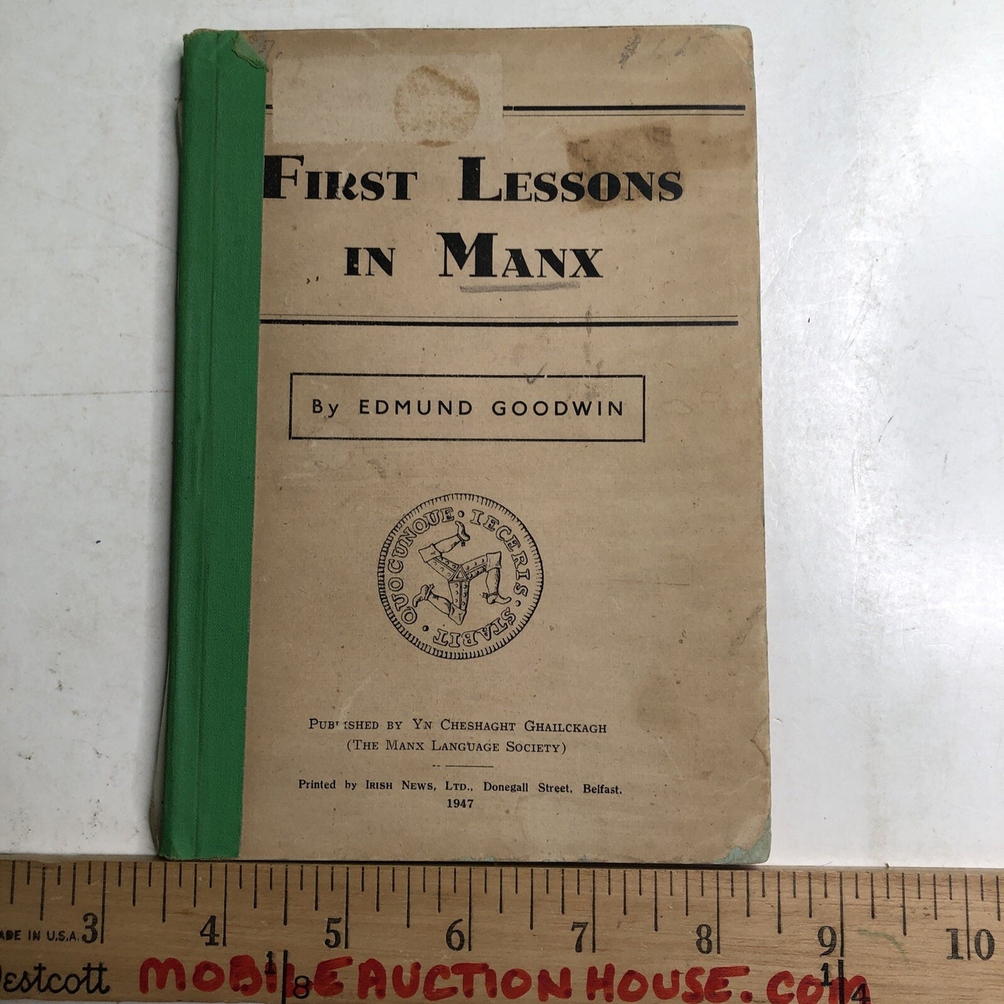First Lessons in Manx - Edmund Goodwin Paperback 1947 Ex Library