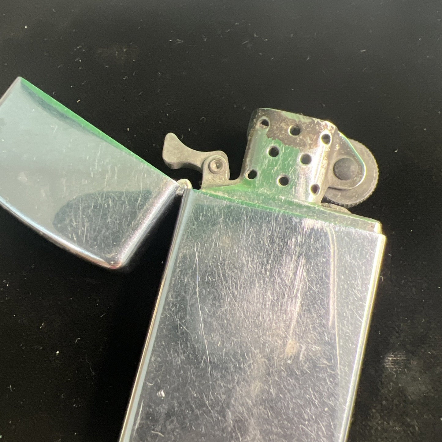 Vintage SLIM ZIPPO CHROME CIGARETTE LIGHTER Bradford, PA Used No Flint