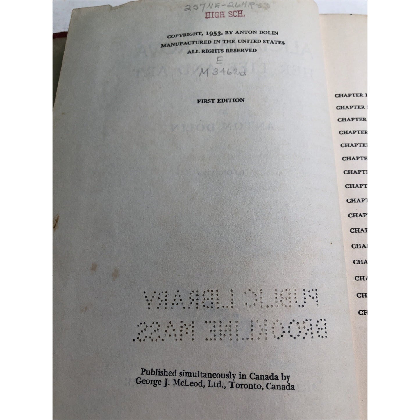 1953 First Edition ALICIA MARKOVA by Anton Dolin HC Illustrated Ex Library