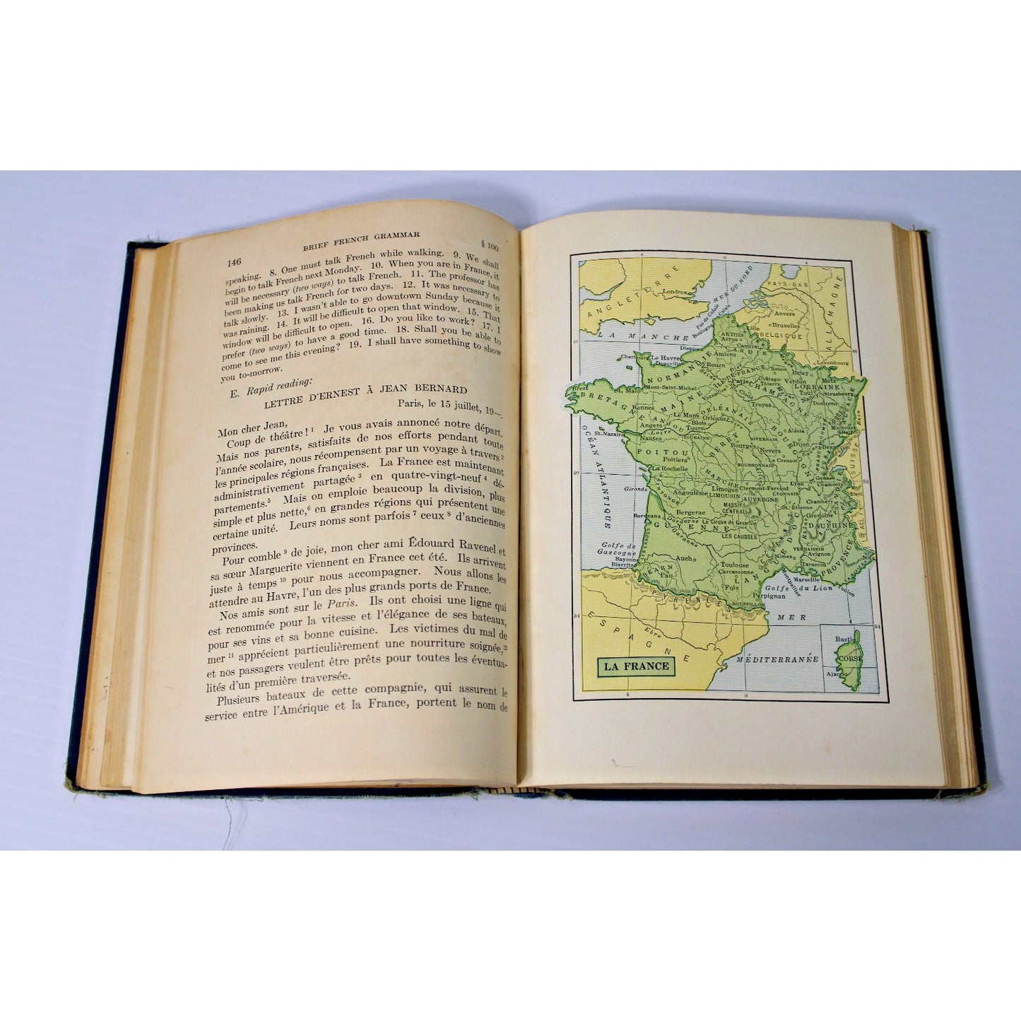 1931 Mobile AL Spring Hill College Retired Library- Heath's Brief French Grammar