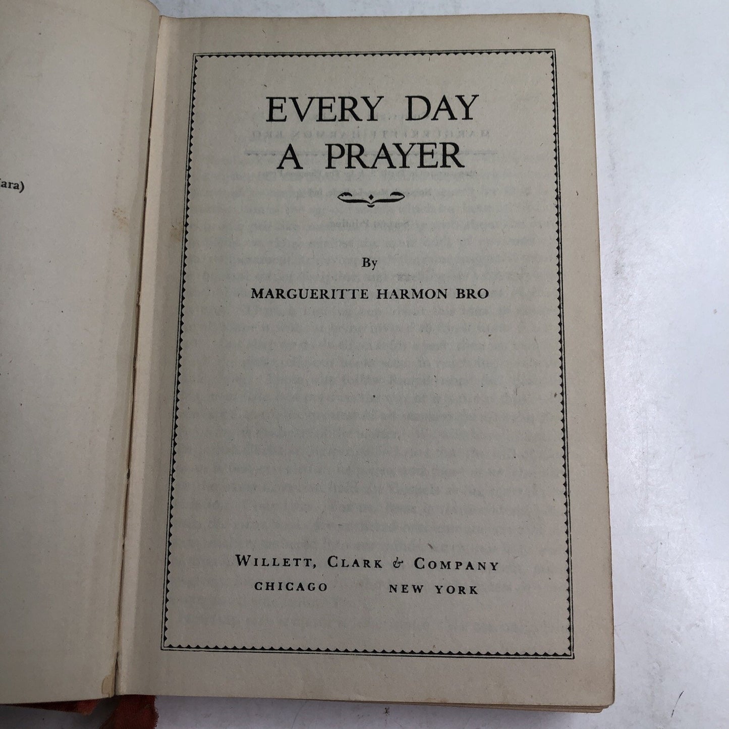 Every Day A Prayer Margueritte Harmon Bro Vintage 1943 HC Christian Devotional