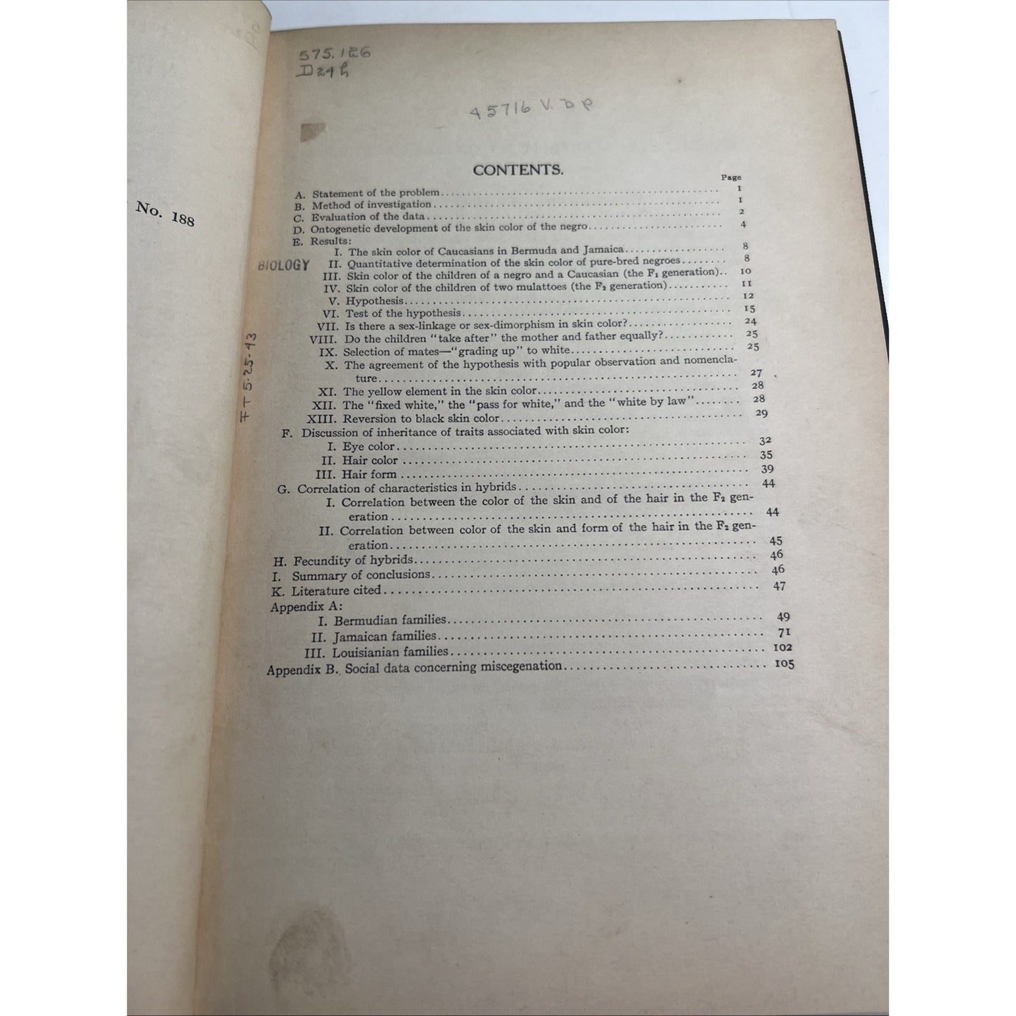 1913 HC Heredity Of Skin Color In Negro - White Crosses by Charles B. Davenport