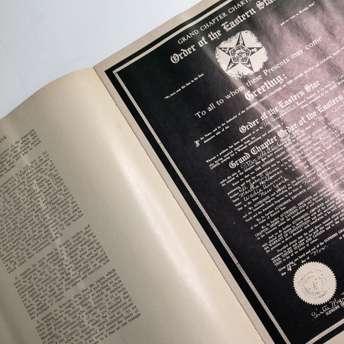 1944 1964 Book Of Years Eastern Star Of Bethlehem New York Yearbook Masonic