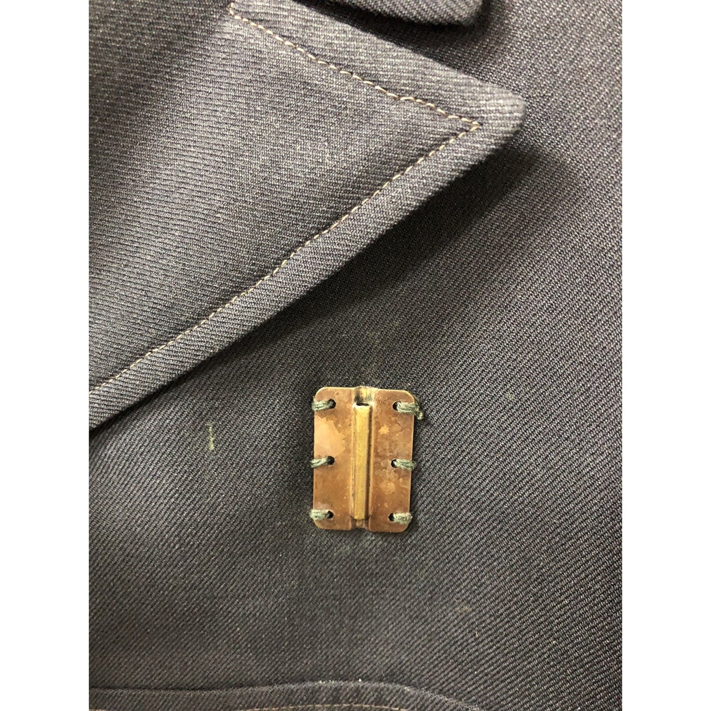 Vintage Chicago Police Coat Double Breasted Brawny Blues Kale Uniform Jacket