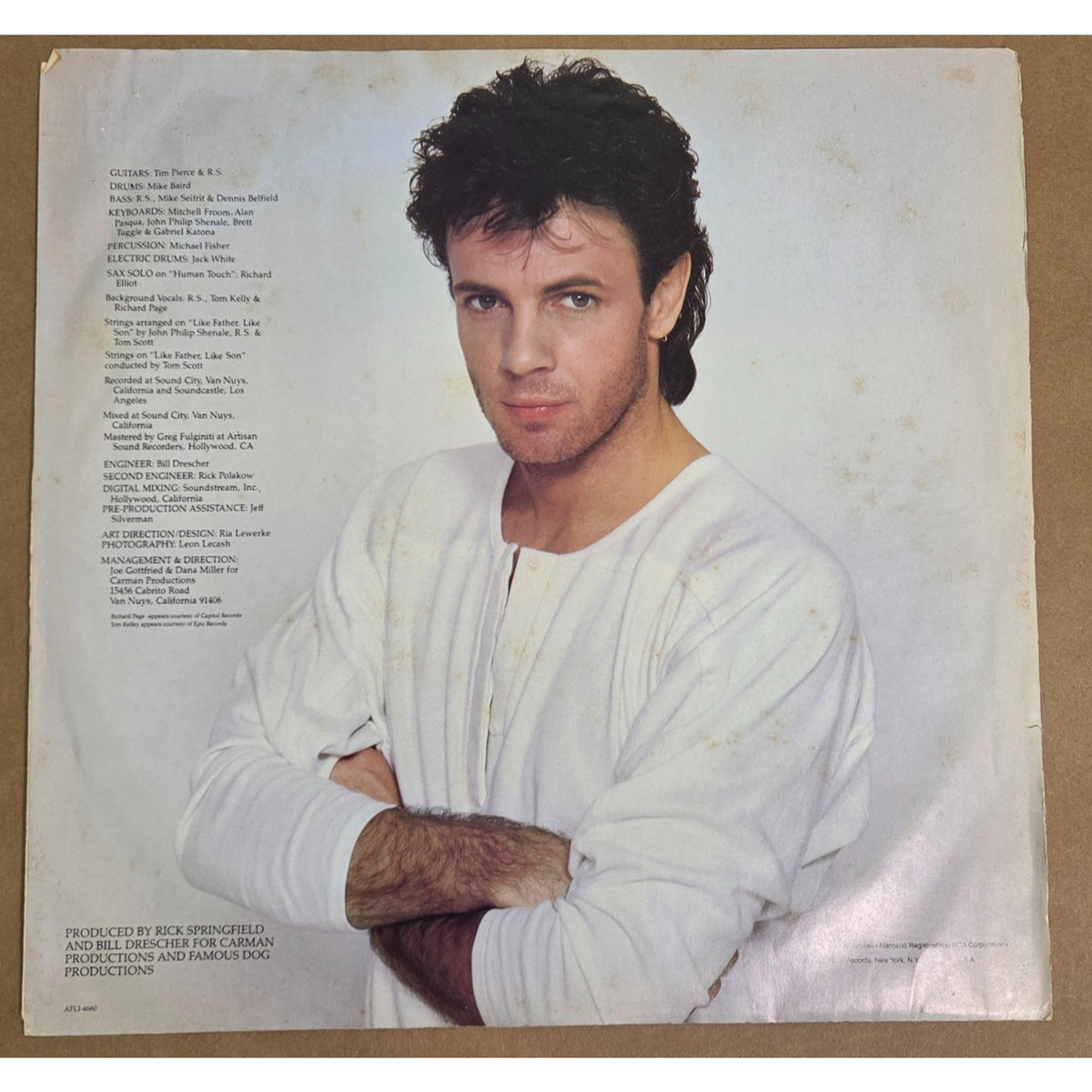 Rick Springfield "Living in Oz" 1983 Vinyl LP - Original Pressing AFL1-4660 VG