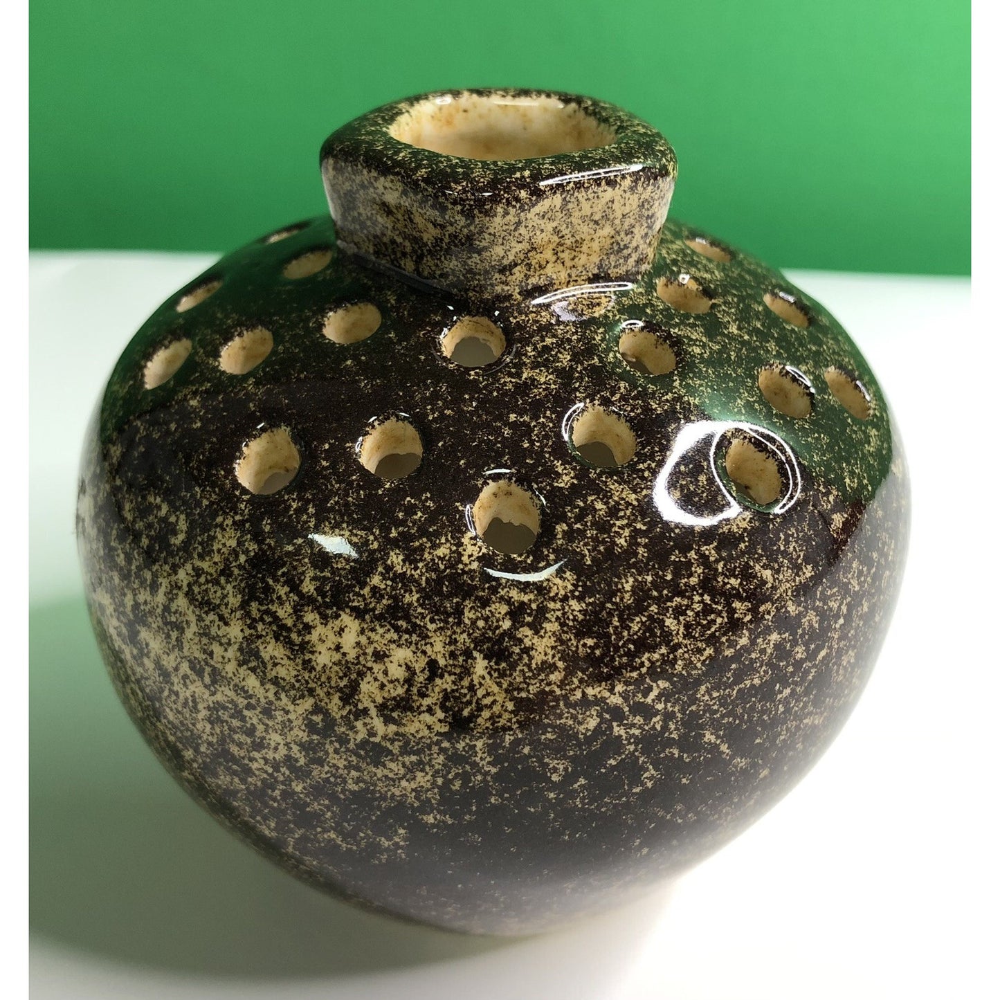 Vintage KELLOGGS ART POTTERY FLOWER FROG Incense Burner Northern Michigan