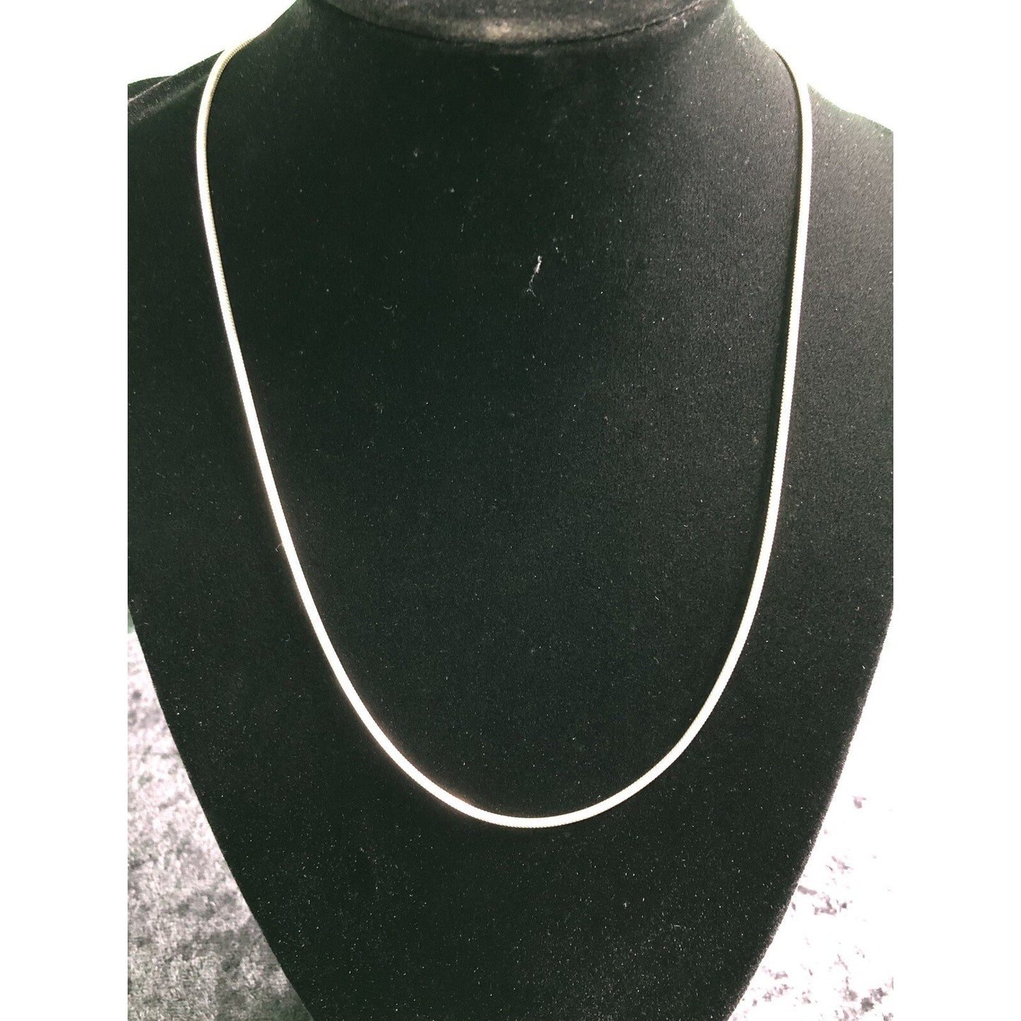 Vintage Sterling Silver Snake Chain Necklace 18” 925 Round Slinky