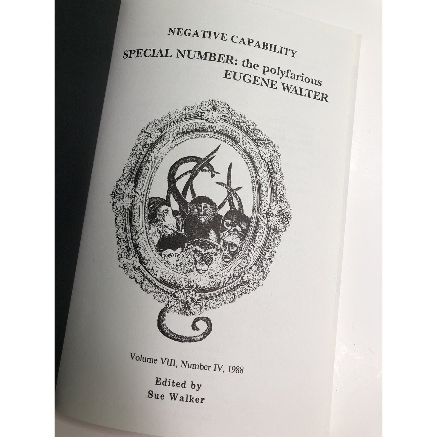 1988 Negative Capability Polyfarious EUGENE WALTER Mobile Alabama Illustrated