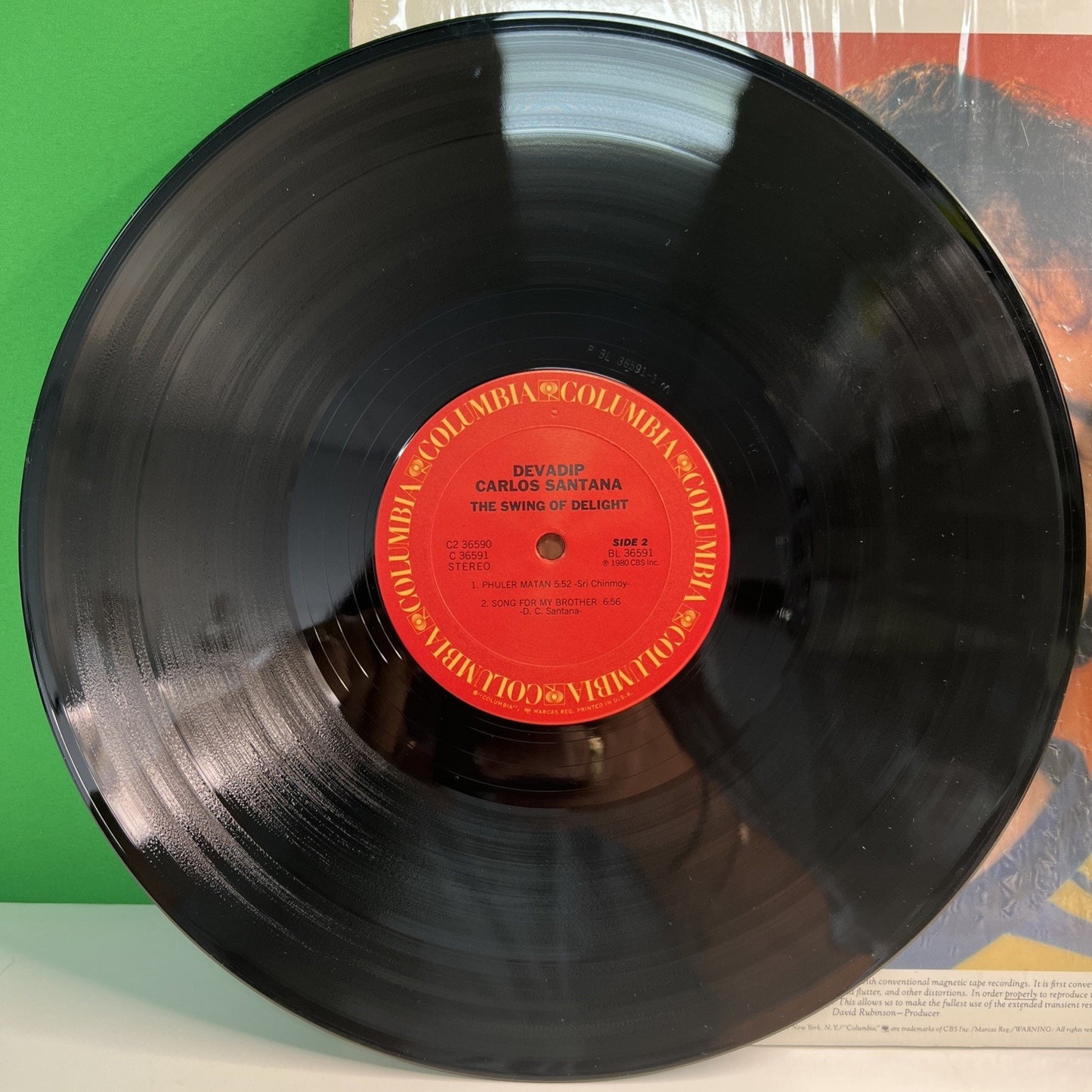 DEVADIP CARLOS SANTANA - The Swing Of Delight 2x LP 1980 Gatefold Album Columbia