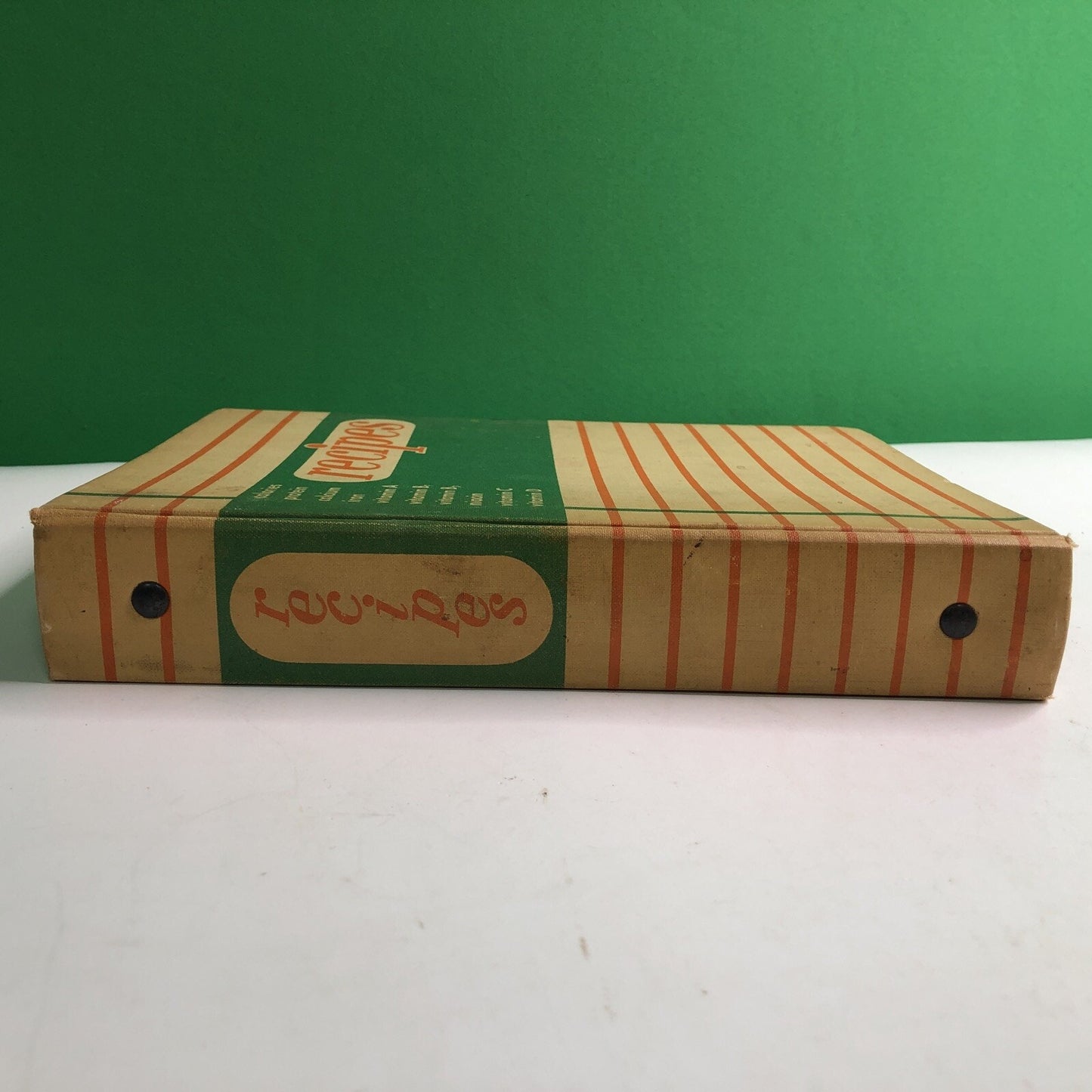 Vintage RECIPES BOOK Binder Three Hole Punched DIY Create Your Own Nutrition