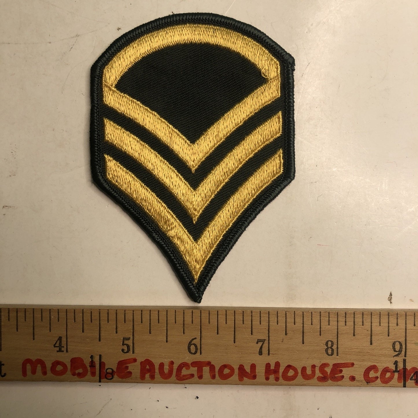 Vintage US Army Master Sergeant E-8 Sew On Embroidered Patch 4.5x3"
