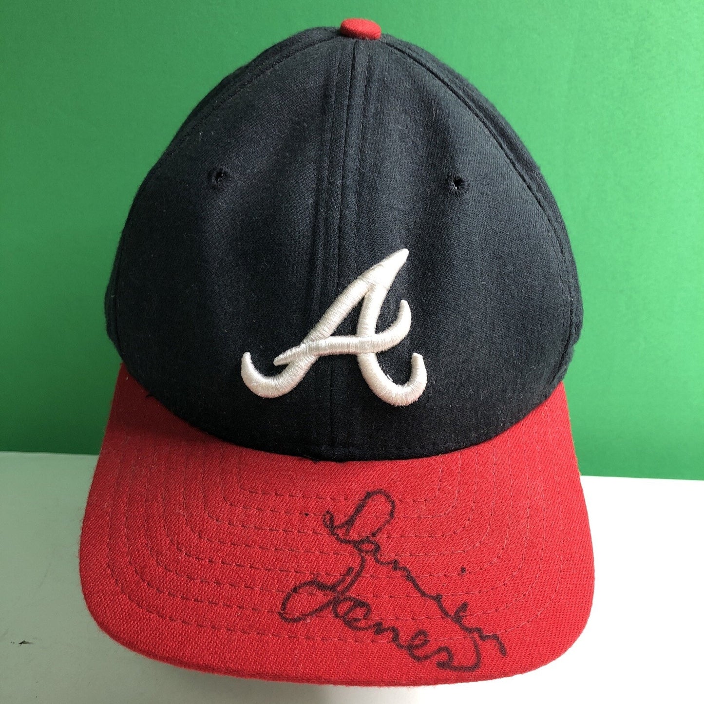 Autographed By DAMIEN JONES Snap Back Ball Cap Atlanta Braves