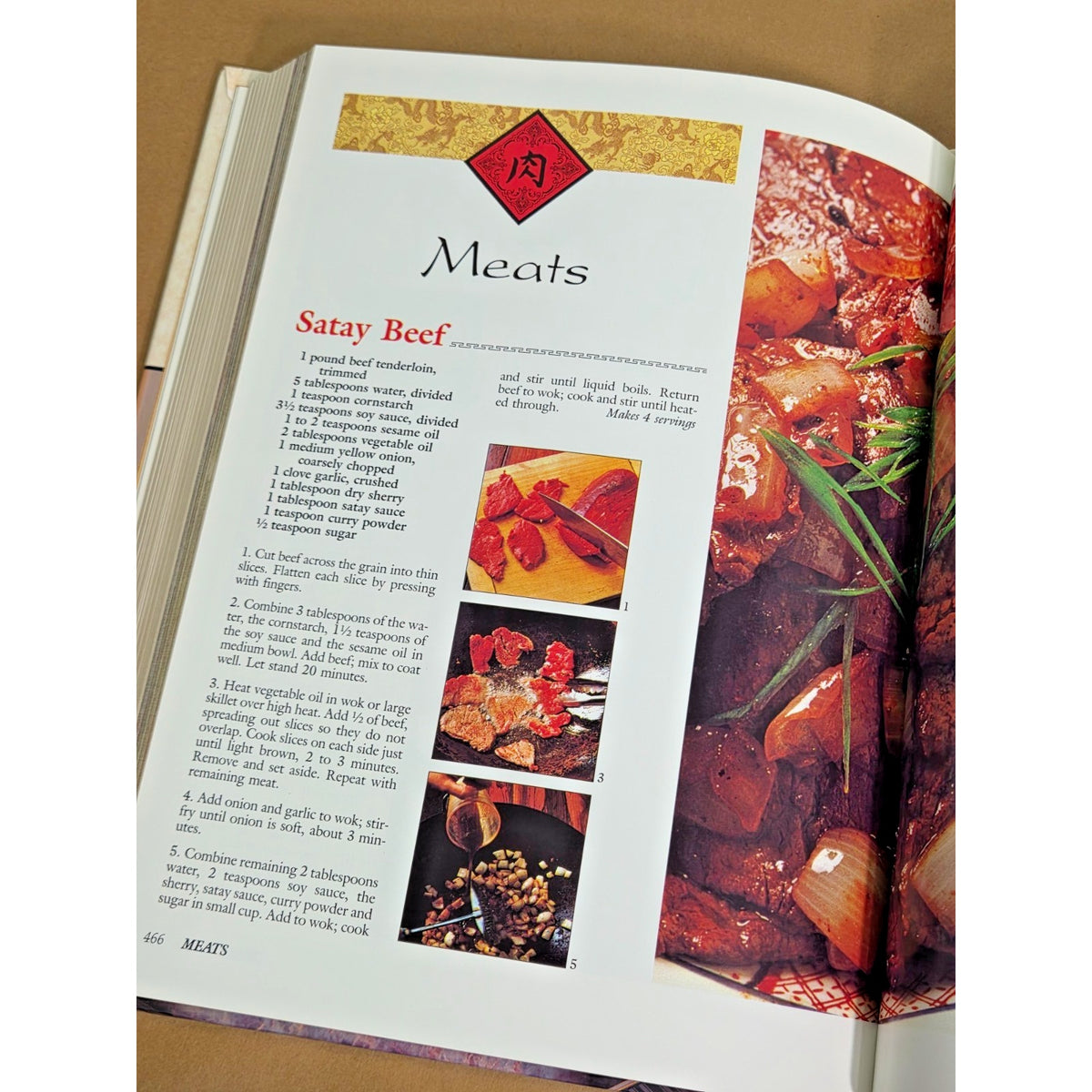 Vintage 1992 Treasury of Creative Cooking Cookbook - Gold Gilded Edges HC VG+