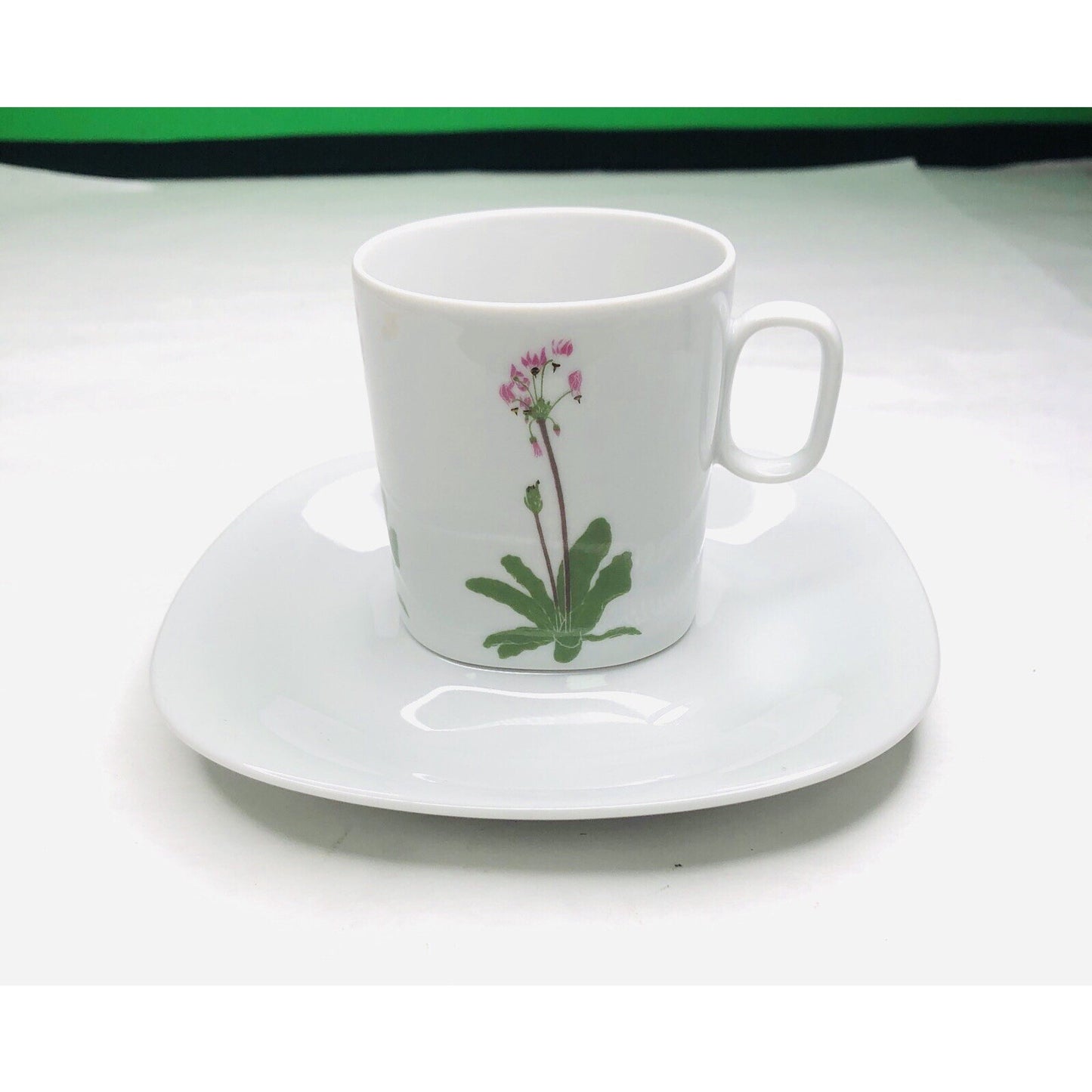 BLOCK Langenthal Switzerland TRANSITION Floral Portrait Set 4 Cups And Saucers