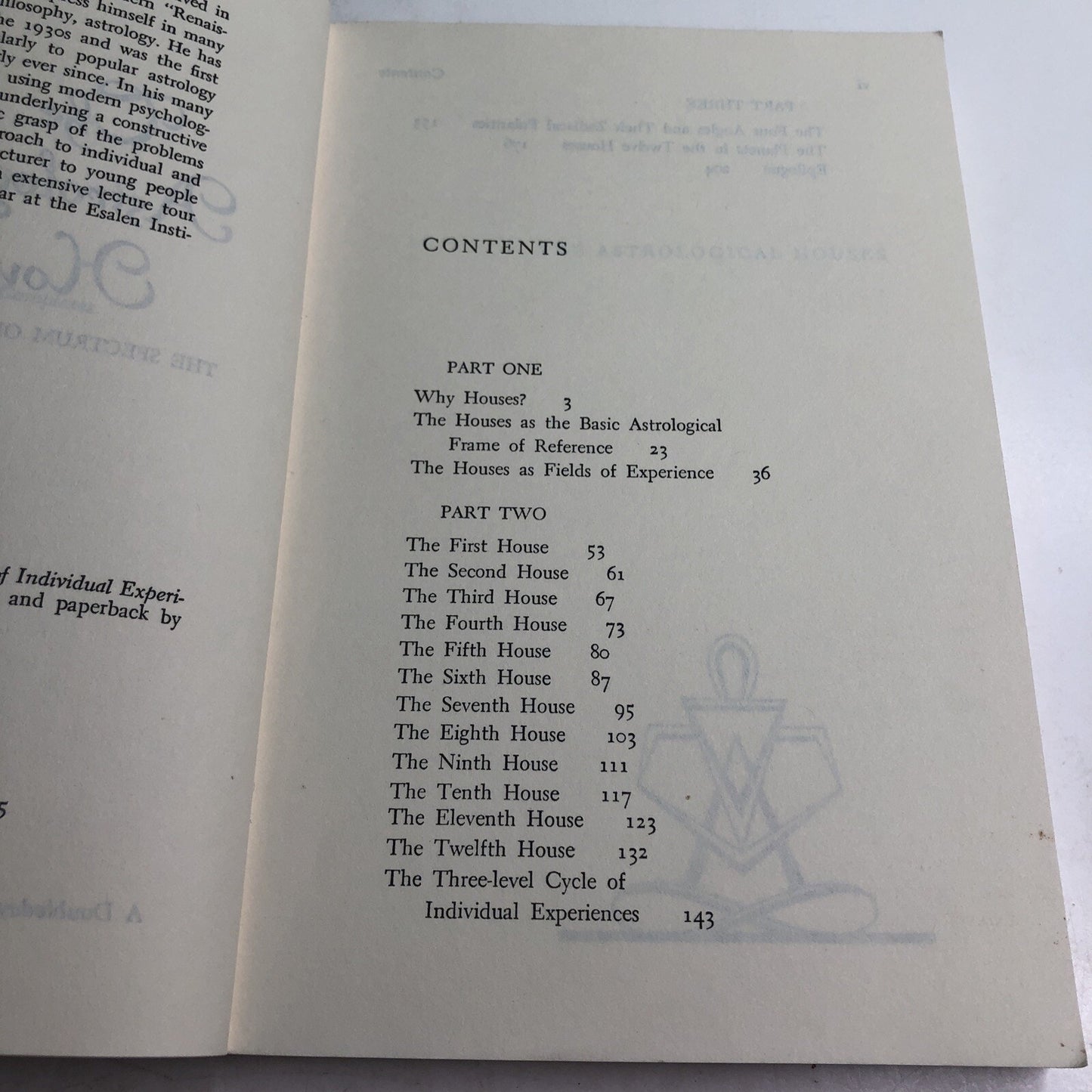 Astrological Houses The Spectrum of Individual Experience Dane Rudhyar 1972 PB