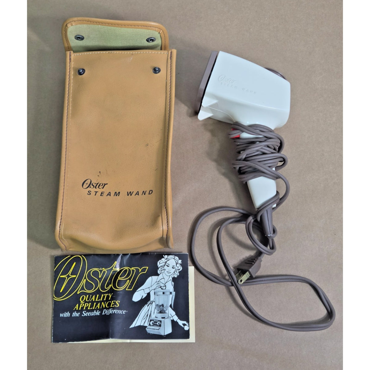 Vintage Oster Steam Wand Portable Garment Steamer - Retro 70s w/ Case & Manual