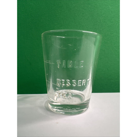 Antique Dose Shot Glass Marked WT CO Whitall Tatum 1901-1922