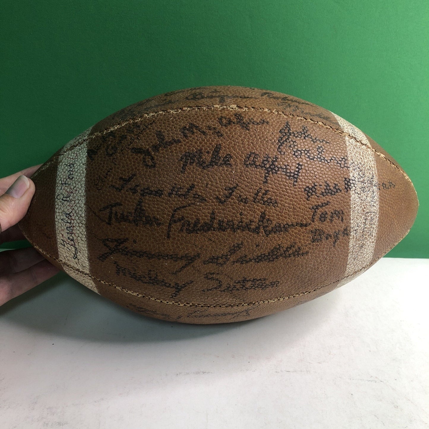 1960 Era Signed Football Auburn Alabama University AL NFL Drafts Super Bowl