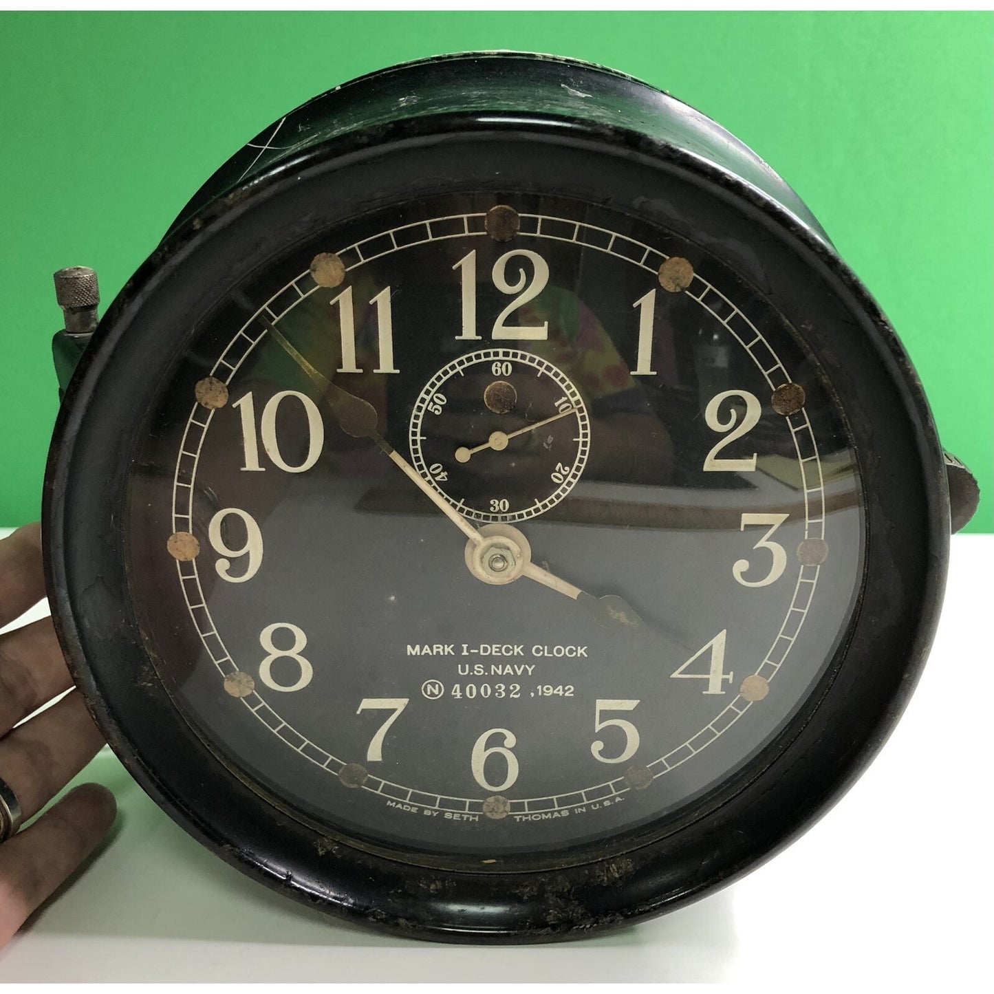 US Navy MARK I - DECK CLOCK 1942 Seth Thomas Bakelite Exterior