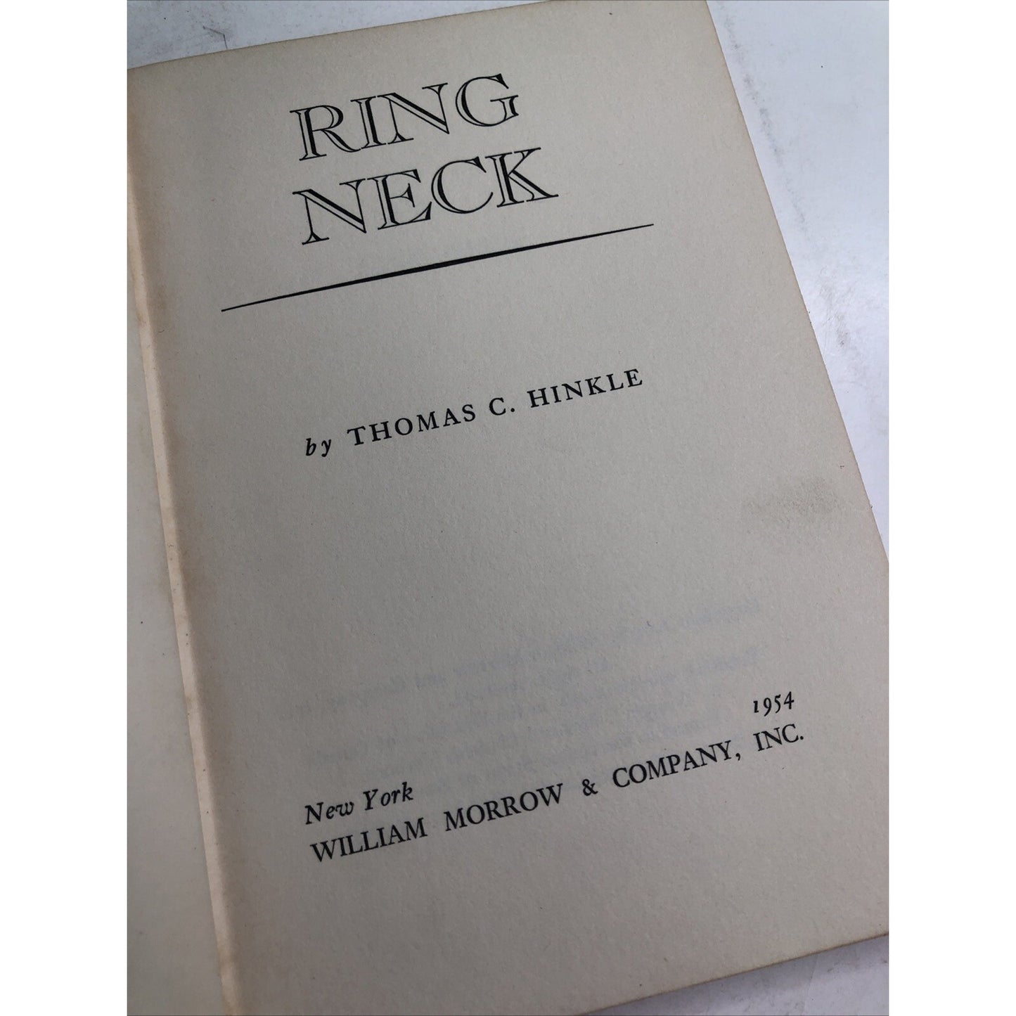 1954 RING NECK by Thomas C. Hinkle HC Dog Pup