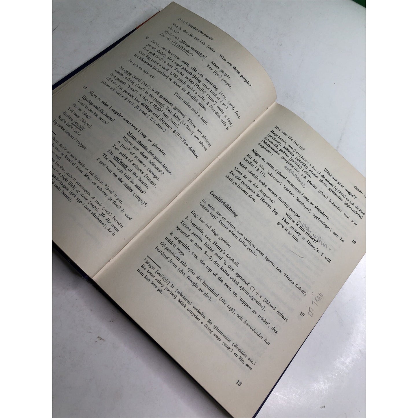 ENGELSK GRAMMATIK (1962) by Im. Bjorkhagen Hardcover