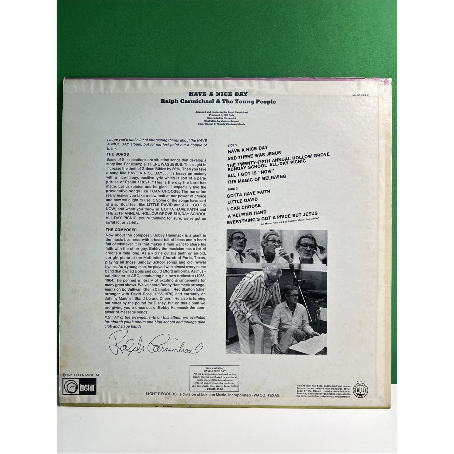 HAVE A NICE DAY - Ralph Carmichael & the young people - LP Christian Xian