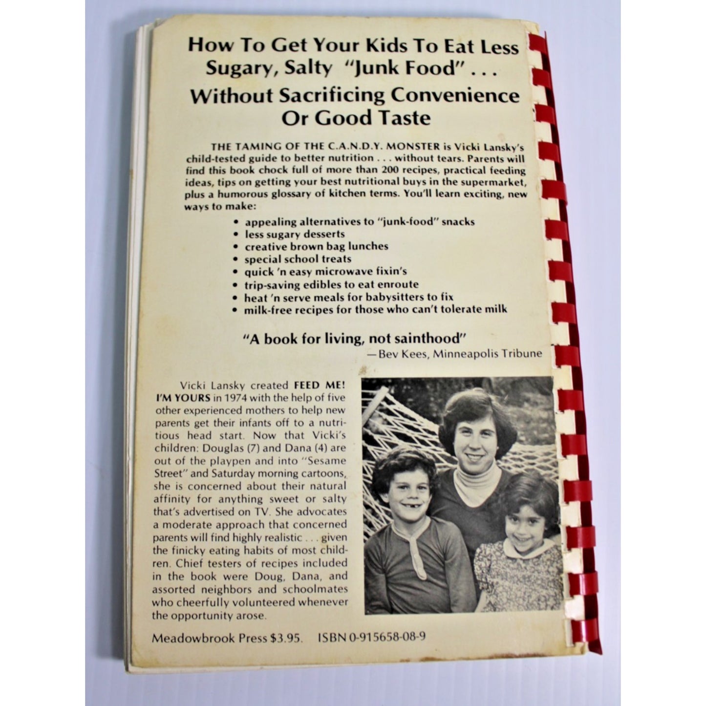 1978 The Taming of the C.A.N.D.Y. Monster Cookbook Vicki Lansky 4th Printing