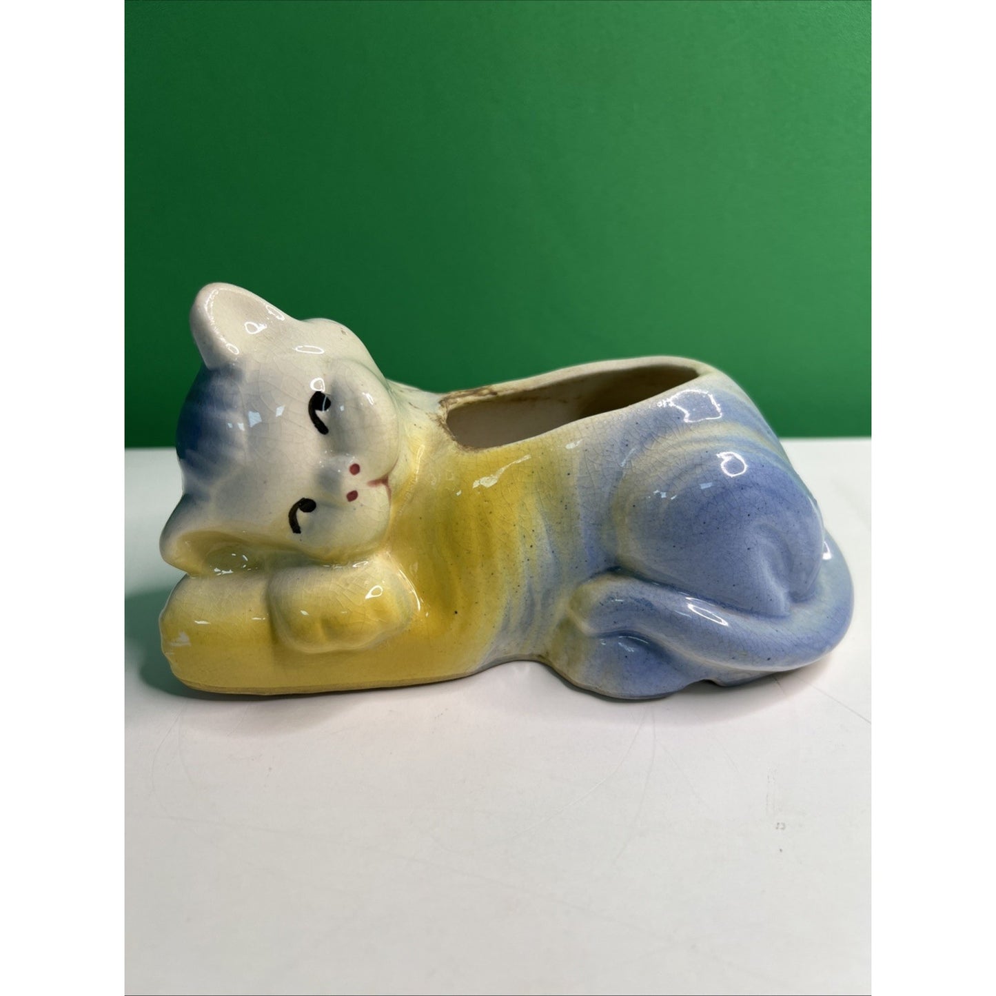 Vintage McCoy Pottery Ceramic Cat Planter Made In USA No. 37