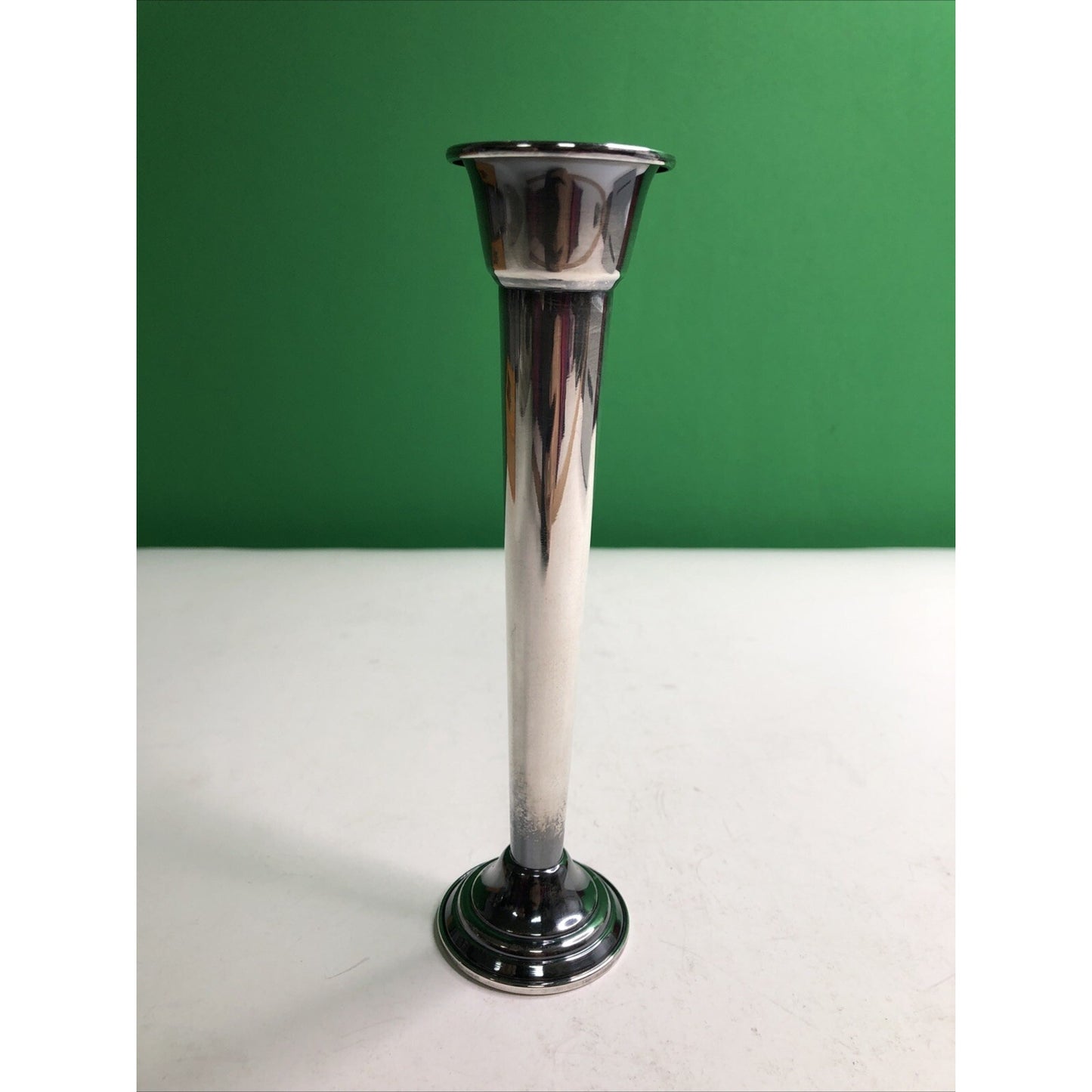 Gorham Silver Plated Candlestick Marked YC3050 Bud Vase Weighted Base 6.25”