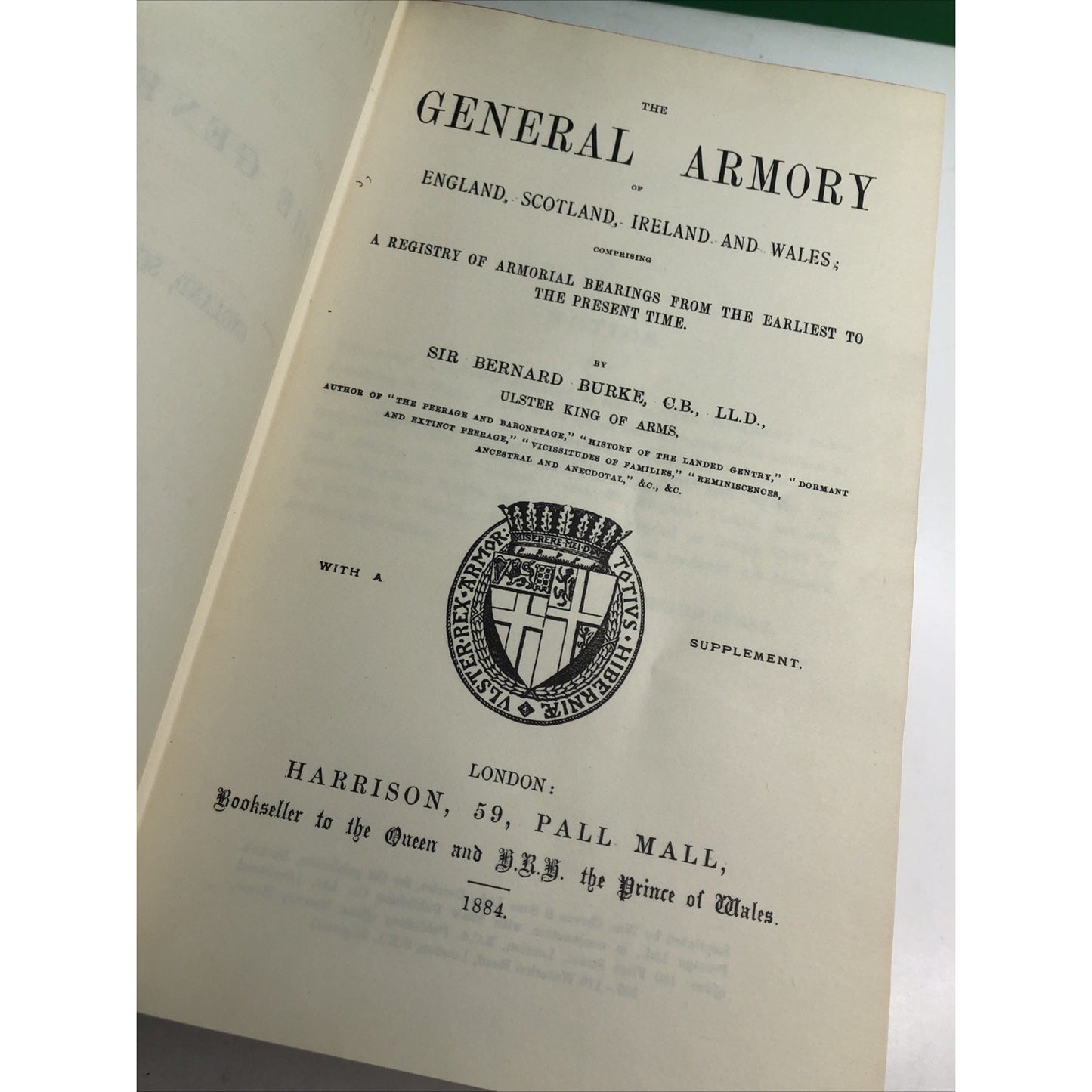 Burke's General Armory: The Armory of England, Scotland, Ireland, and Wales VGHB