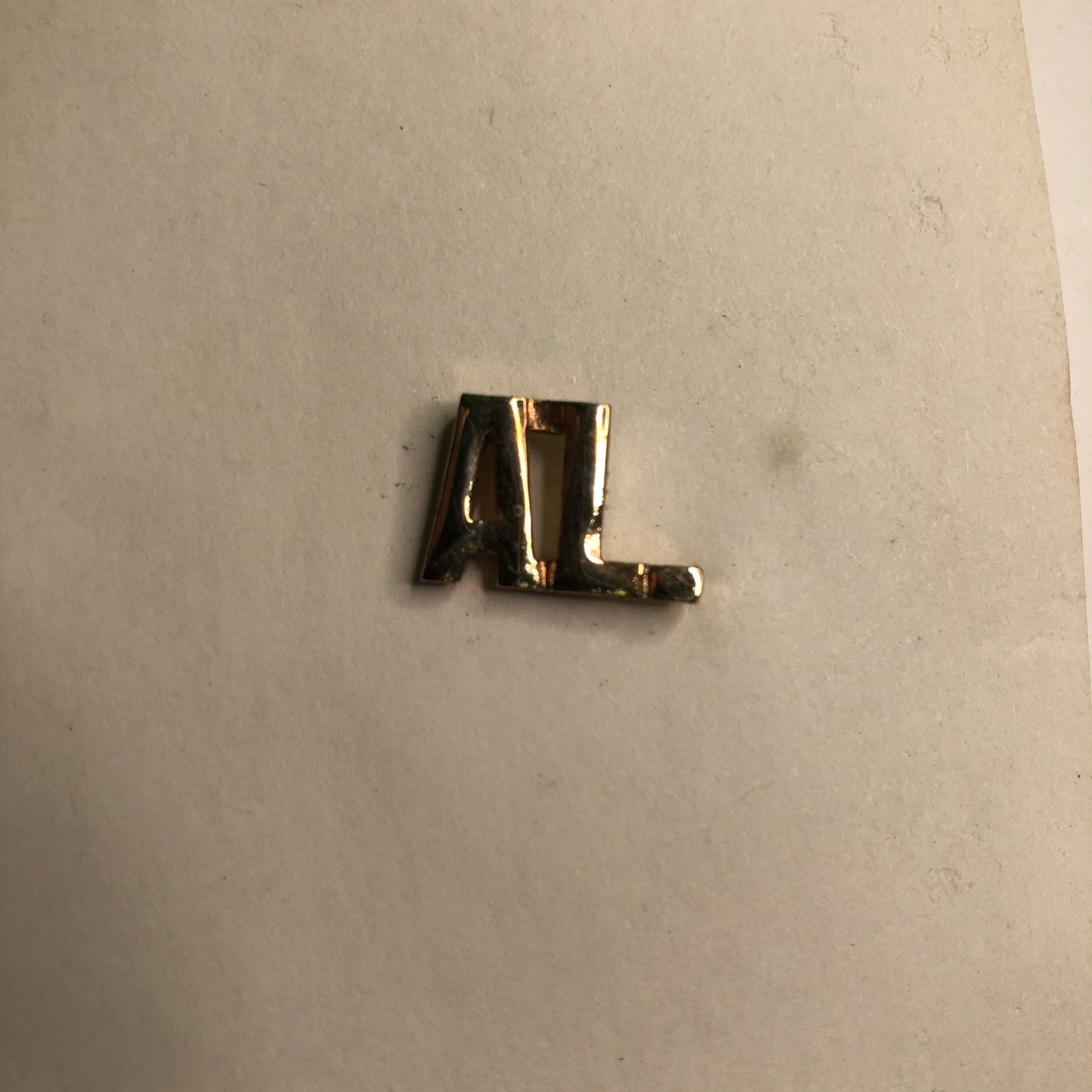 Vintage Goldtone AL. Alabama Lapel Hat Scarf Pin Pinback