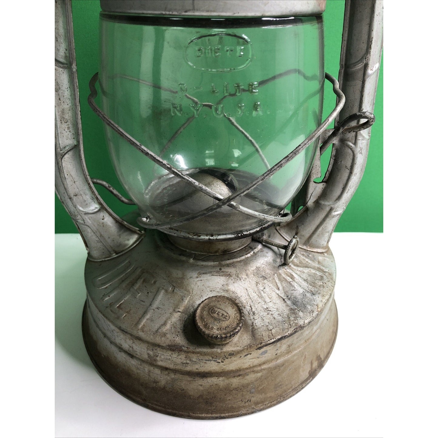 Antique Dietz D-Lite No. 2 Railroad Lantern Train Lamp Kerosene Oil Made In USA