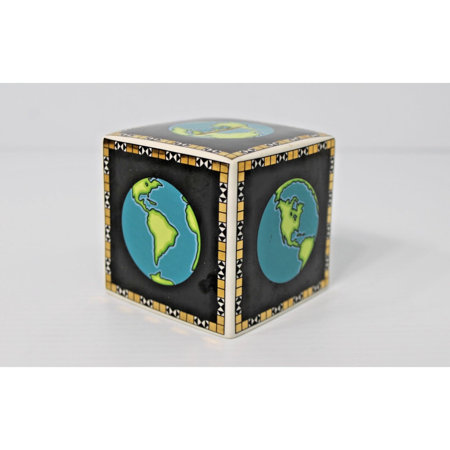 SUPER Rare Tiffany & Co. Porcelain Ceramic Bank, Globe Earth World Map HSBC 1994