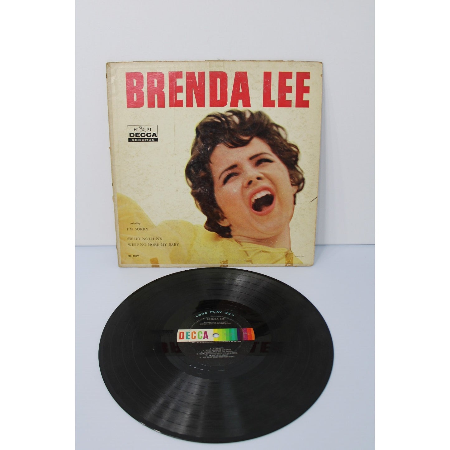 Brenda Lee- 1960 Decca DL 4039, Self-Titled Debut at Age 15, Mono, I'm Sorry- G+