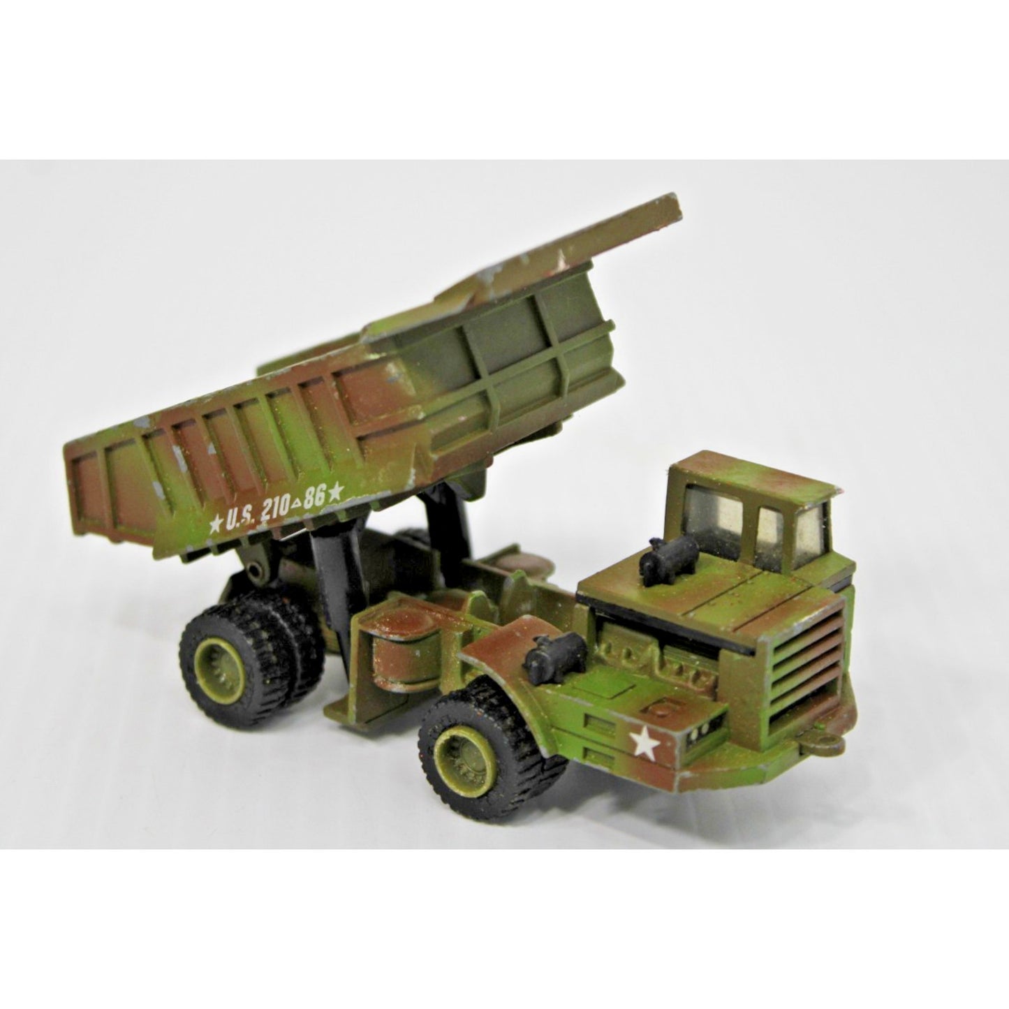 Vintage Rare 4.5” ERTL CO. Metal Military Payhauler Dump Truck Toy US 210-86
