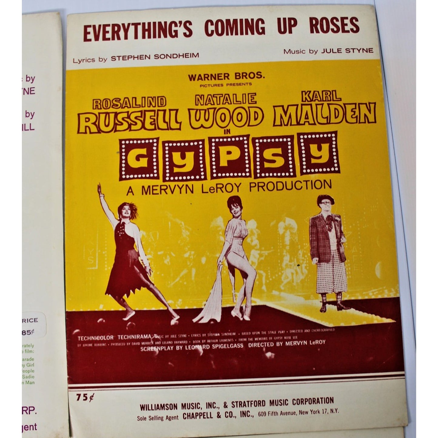 6 Pc. Vintage Broadway Sheet Music- Sondheim, Rodgers, Merrill, Bernstein, Styne