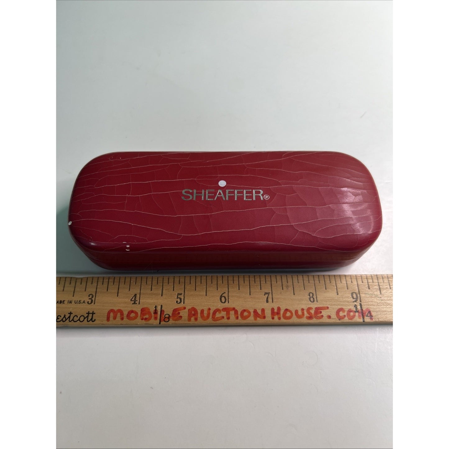 Vintage 1996 Sheaffer Prelude Ballpoint Pen Red Case White Dot w/ Manual Brown