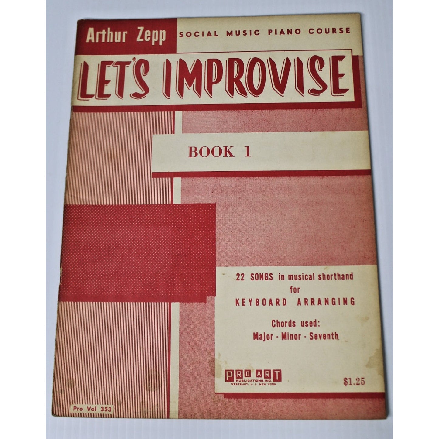 3 Vintage Piano Technique Books- Arthur Zepp "Let's Improvise!" 1 & 2 + Bonus!