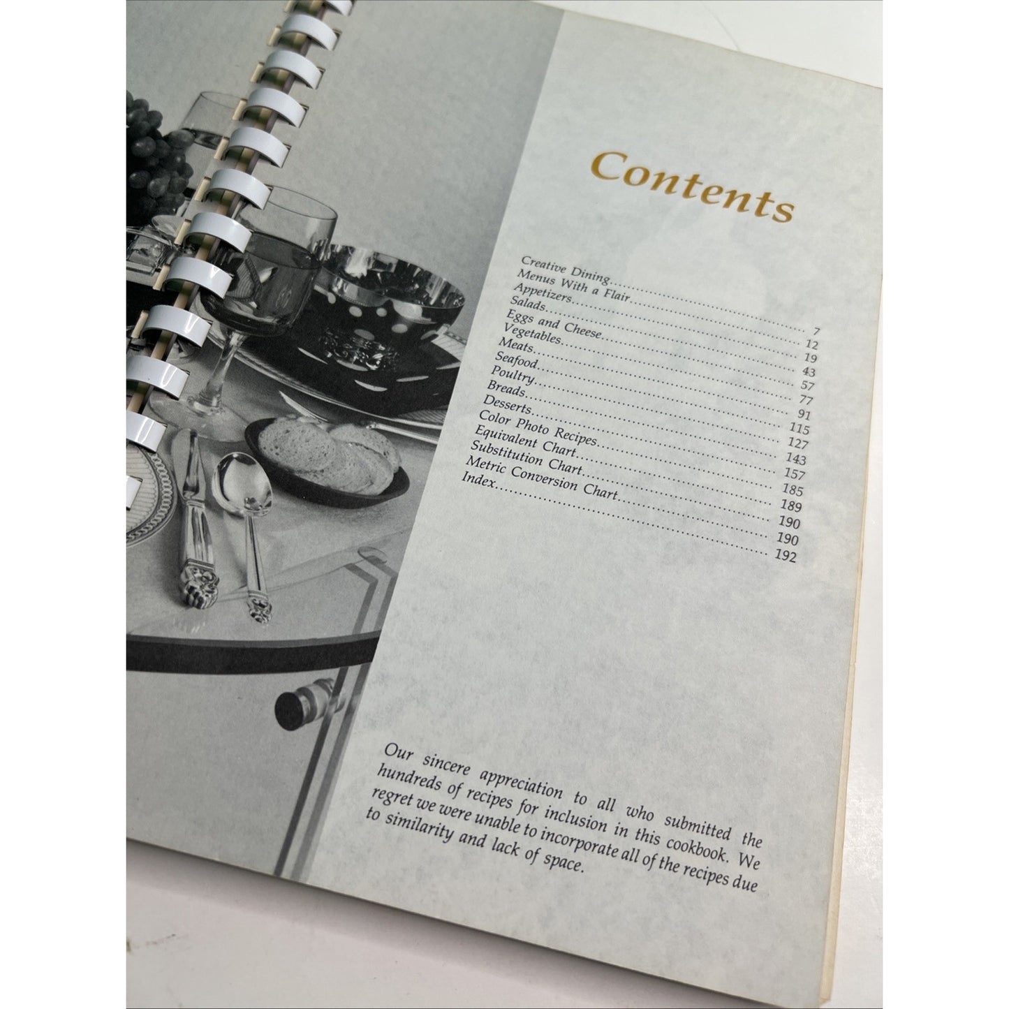 The Dining Room Beta Sigma Phi International Vintage Spiral Menu Cookbook PB