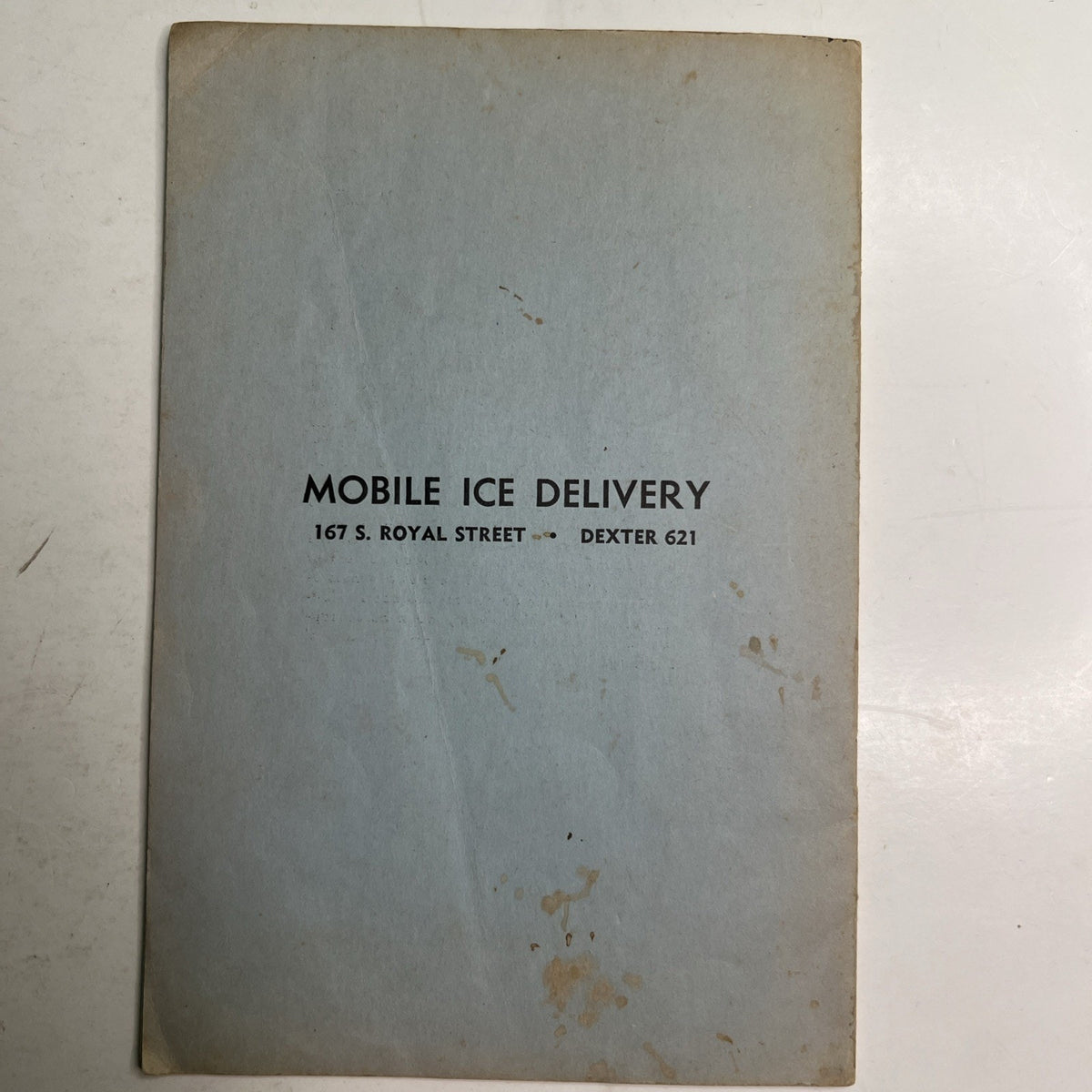 RARE Mobile AL Ice Delivery Recipes & Suggestions Cookbook History Royal Street