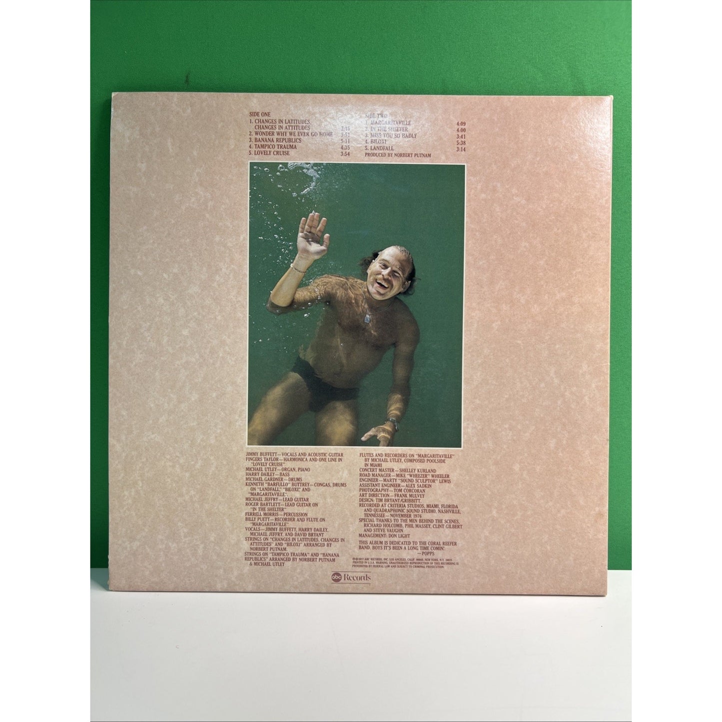 Jimmy Buffett, Changes In Latitudes Changes In Attitudes 1977 1st Press Vinyl LP
