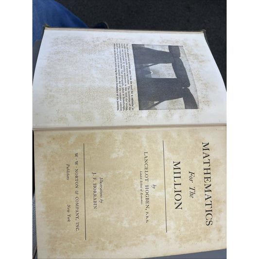 Mathematics for the Million Lancelot Hogben 1937